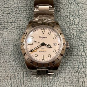 Sugess BB GMT BGW9 LUME x DOMED SAPPHIRE CRYSTAL GLASS 100m Mens Watch S431.04